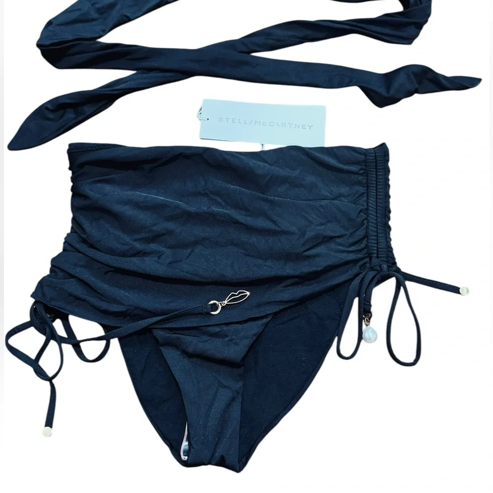 STELLA MCCARTNEY***Black Wrap- Around Bikini Set***Small $378 - Picture 4 of 5